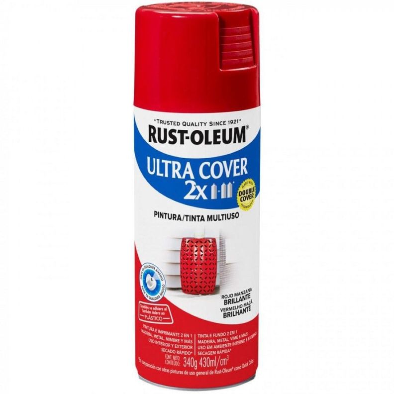 Spray Aerosol Ultra Cover 2x Rojo Manzana Brill. Rust Oleum-0