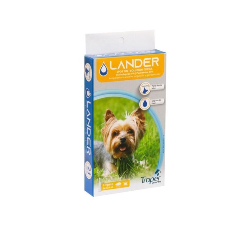 Antiparasitario externo Pipeta para perros hasta 4kgs Traper-0