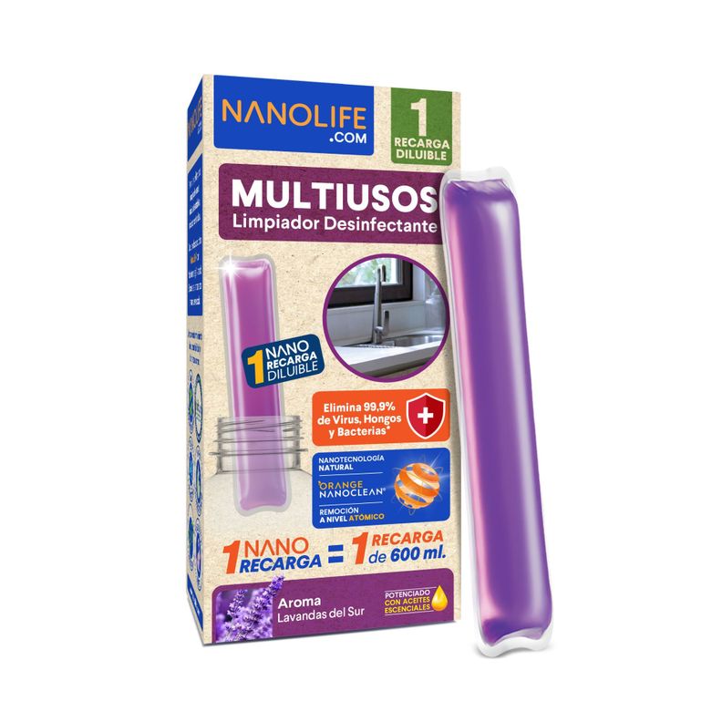 Limpiador multiusos Recarga Lavanda Rinde 600ml - Deysa Nanolife-0