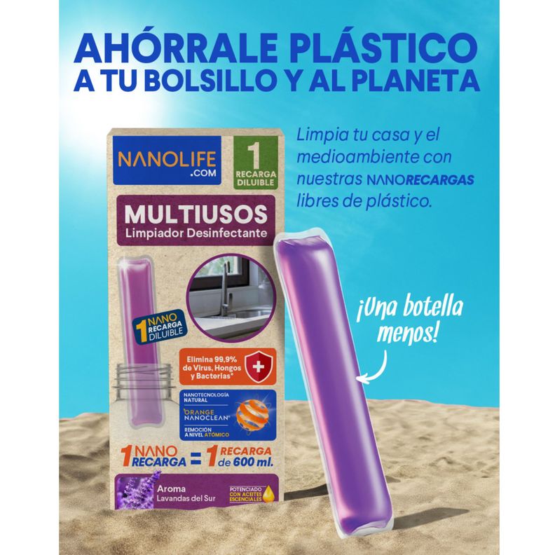 Limpiador multiusos Recarga Lavanda Rinde 600ml - Deysa Nanolife-1