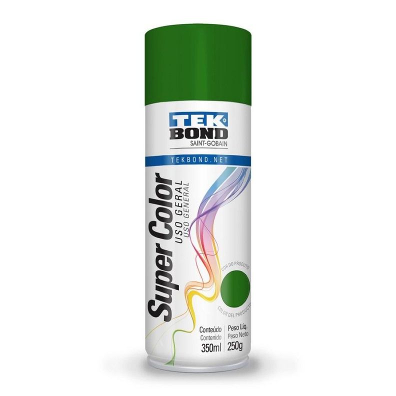 Pintura Aerosol Spray 350ml Uso General Verde Tekbond-0