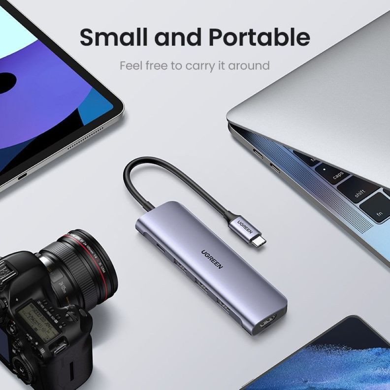 HUB USB C 5 en 1 PD modelo CM136 15cms Ugreen-2