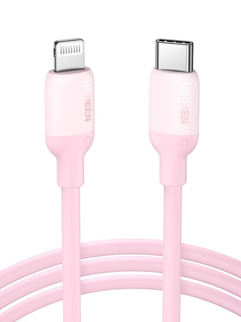 Cable USB-C iPhone 1mt Certificado Rosado Ugreen-0