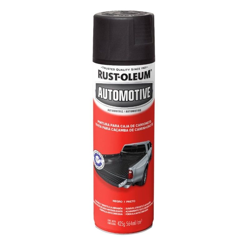 Pintura Caja de Camioneta Pick up 425g Negro Mate Rust Oleum-0
