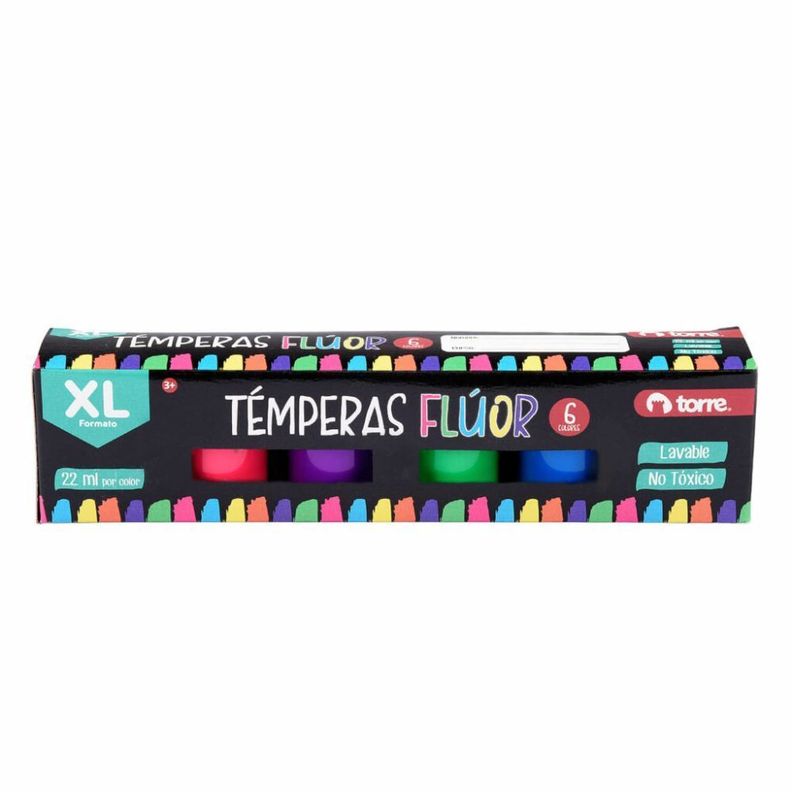 Témpera XL flúor 6 colores Torre-0