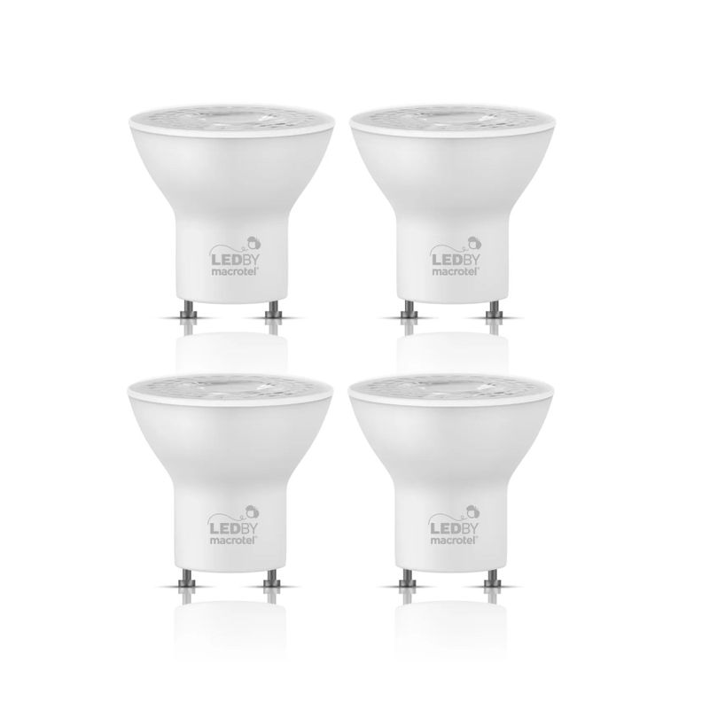 Ampolletas Led GU10 luz fría 6500K 5W Kit 4un - Macrotel-1