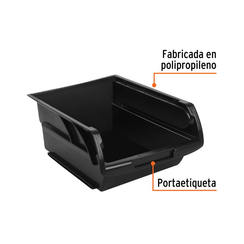 Organizador apilable plástico 41x31x18cms - Truper-2