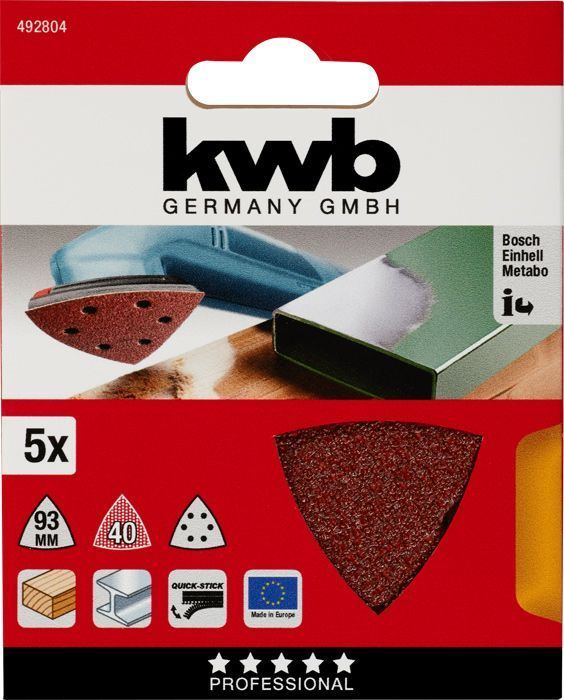 Pack De Lijas Para Herramienta Multiuso Grano 40 5un. Kwb-1