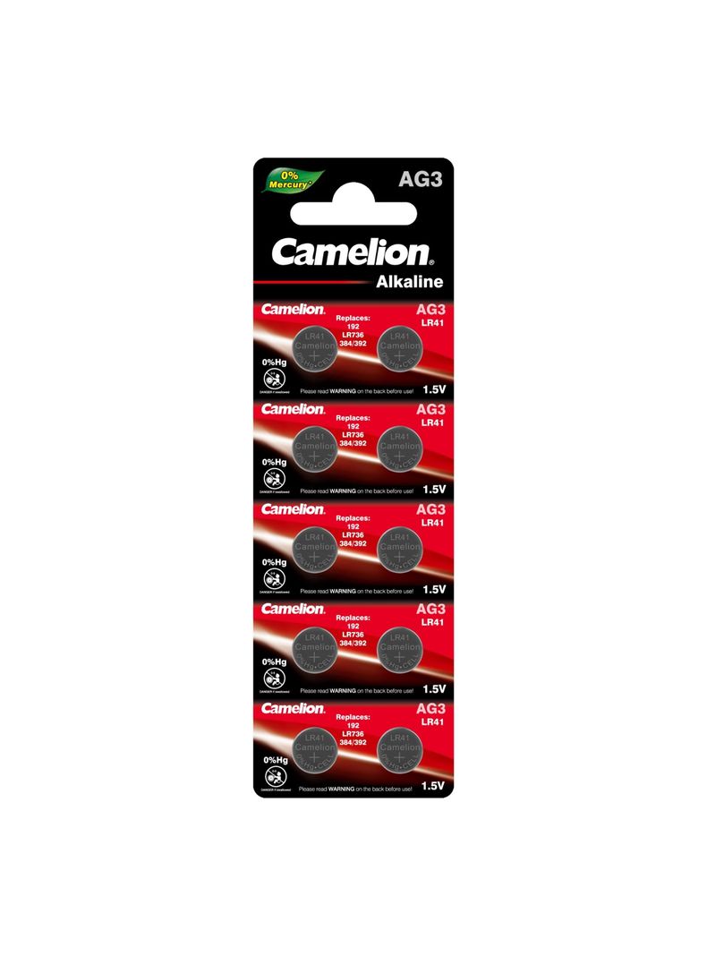 Pilas tipo Boton Alcalinas LR41 10un - Camelion-0
