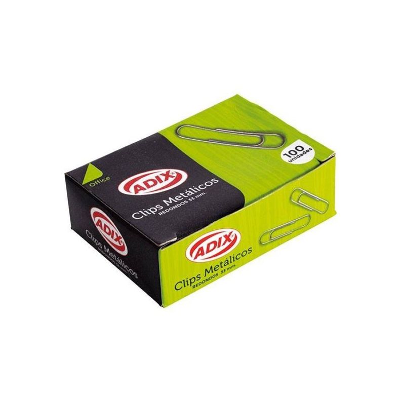 Clip Metal 33mm Punta Rodonda 100un Adix-0