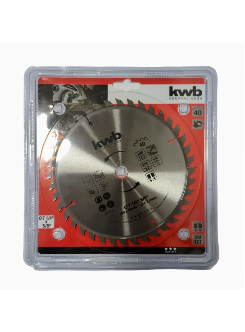Disco Sierra Circular 7.1/4" / 160mm 40 dientes KWB-0