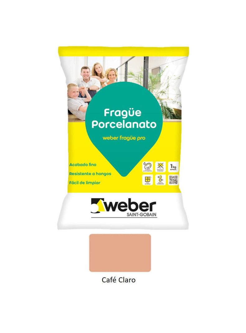 Weber Fragüe Porcelanato 1kg Café Claro-0