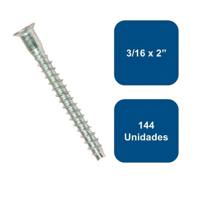 Tornillo Soberbio Zincado 3/16 X 2  144un-0