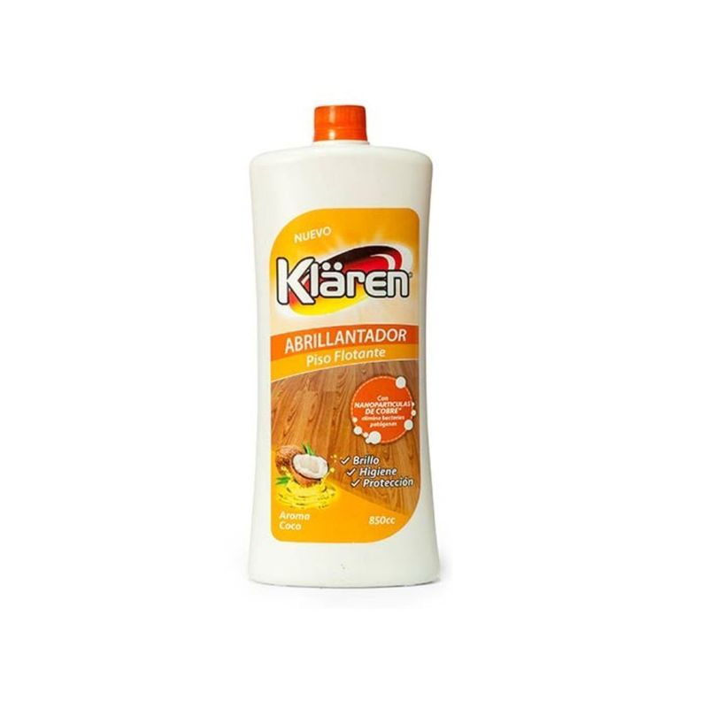 Abrillantador Piso Flotante 850ml Coco Klaren-0