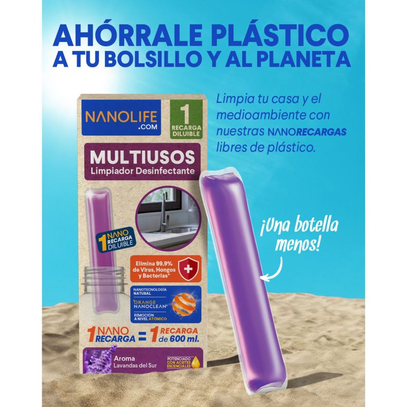 Limpiador multiusos Kit de inicio Lavanda 600ml + Recarga-3