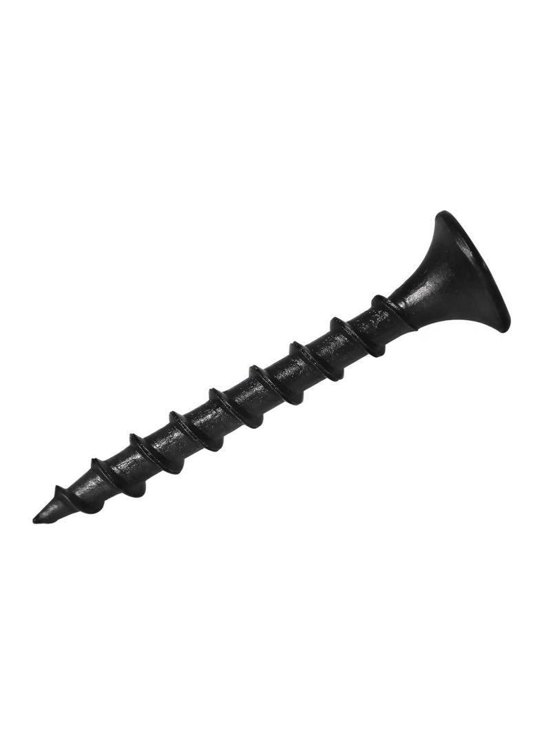Tornillo Yeso Cartón Negro Hilo Grueso #6 x 1" 100un - Fijaciones-0