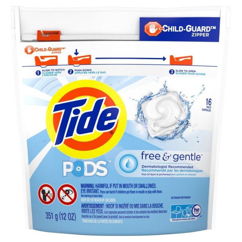 Tide Detergente De Ropa Concentrado Free&gentle 16 Capsulas-0
