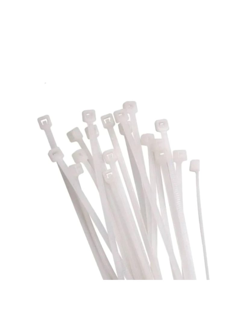 Amarras plásticas blancas 100un 4x300mm - Generico-0