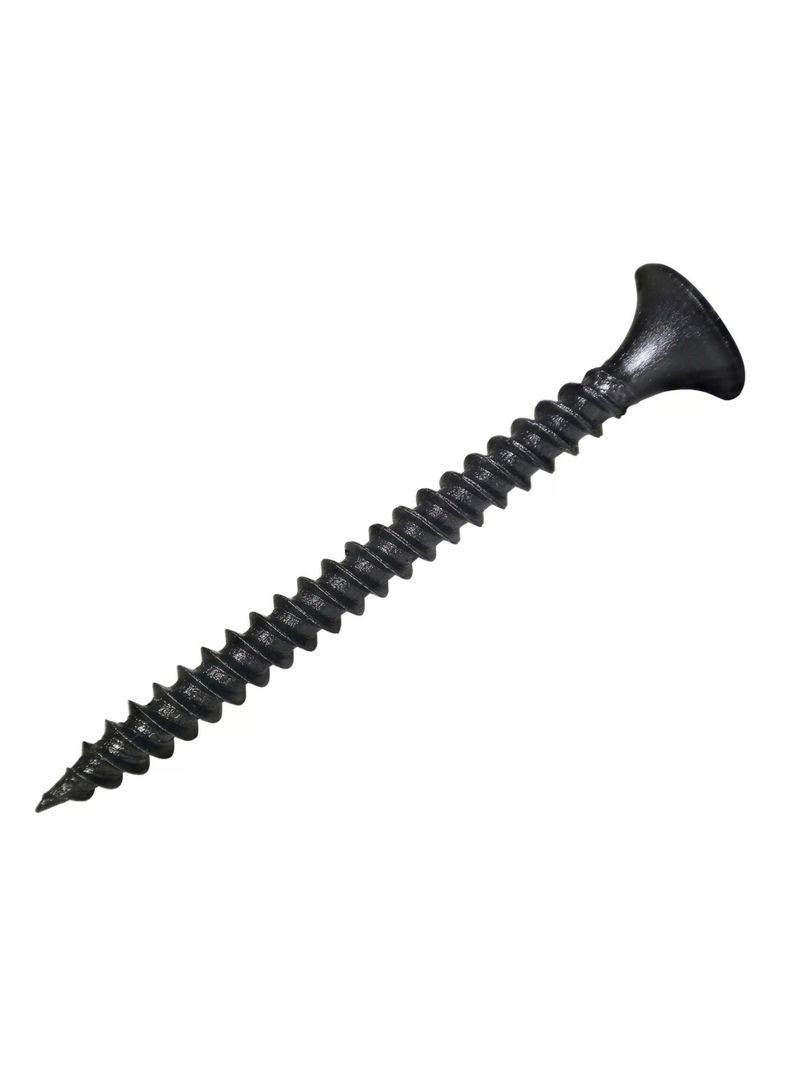 Tornillo Yeso Cartón Negro Hilo Grueso #6 x 2" 100un - Fijaciones-0