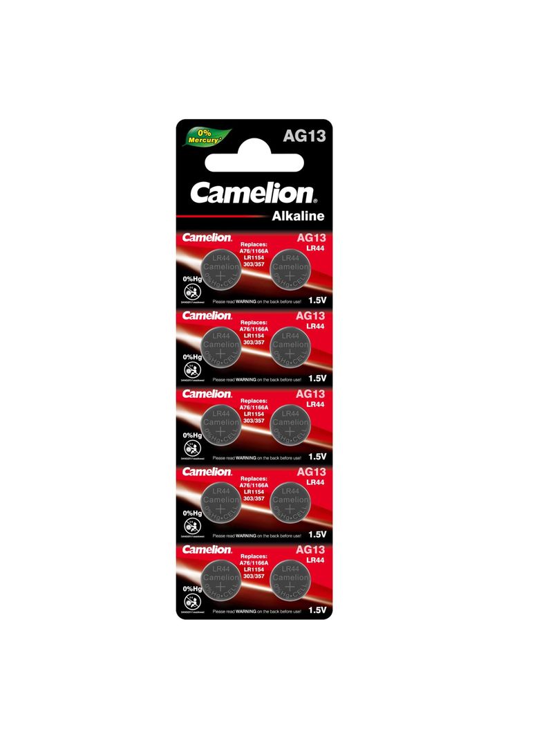 Pilas tipo Boton Alcalinas LR44 10un - Camelion-0