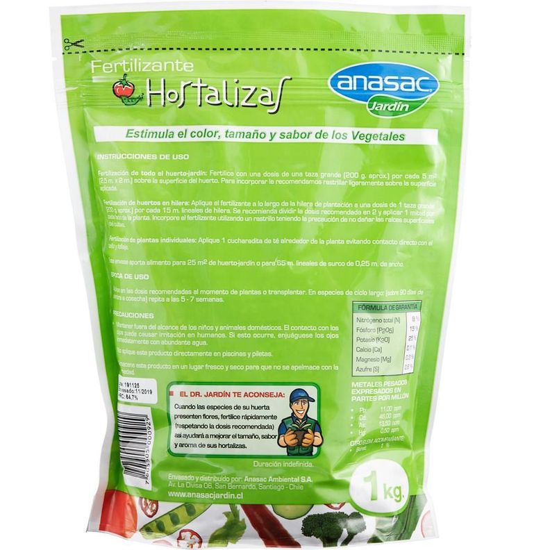 Fertilizante Hortalizas 1kg Anasac-1