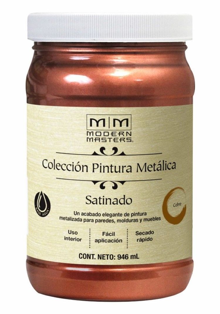 Pintura Metálica Satinada 946ml Cobre Modern Masters-0