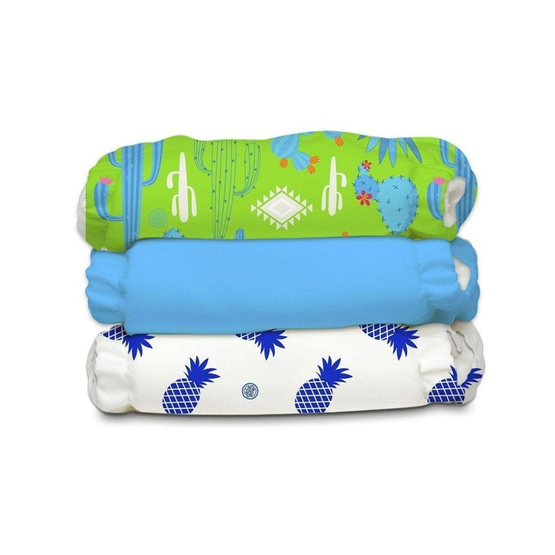 Pañales Niña reutilizables Margarita 3 + 6 insertos - Charlie Banana-1