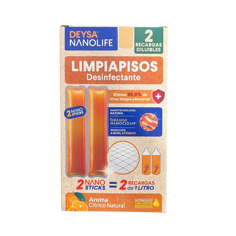 Limpiapisos Desinfectante Recarga Citrico Rinde 2lts - Deysa Nanolife-0