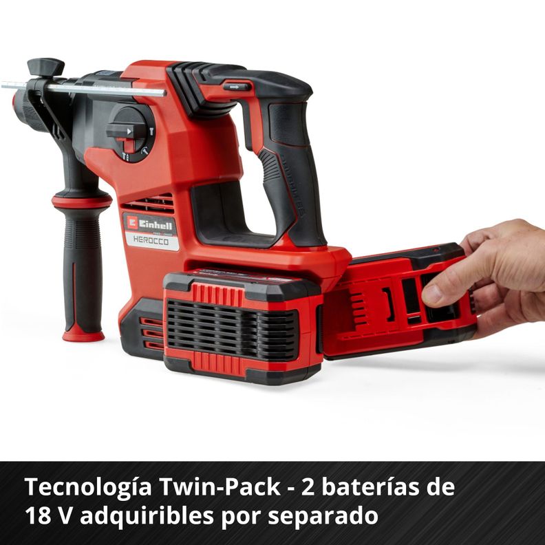 Rotomartillo Inalámbrico 2x18V sin baterías PXC HEROCCO 36/28 - Einhell-5