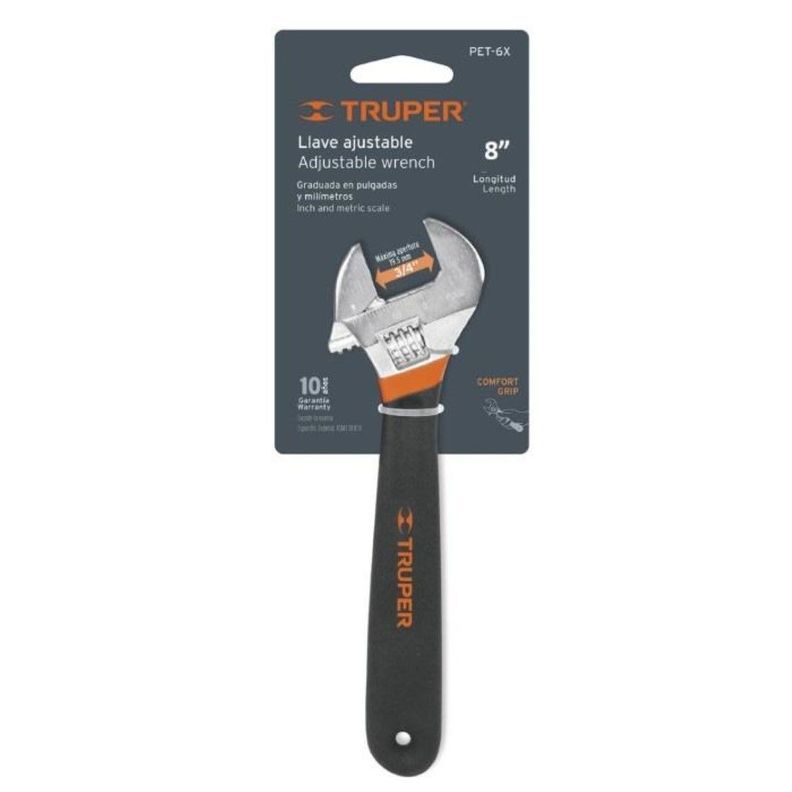 Truper Llave Francesa Grip 8 /200mm-0