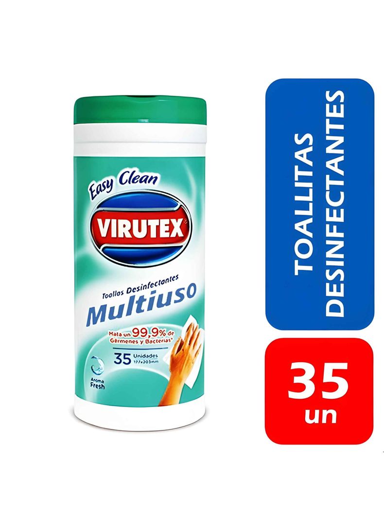 Toallitas Desinfectantes Multiuso Aroma Fresh 35un. Virutex-0