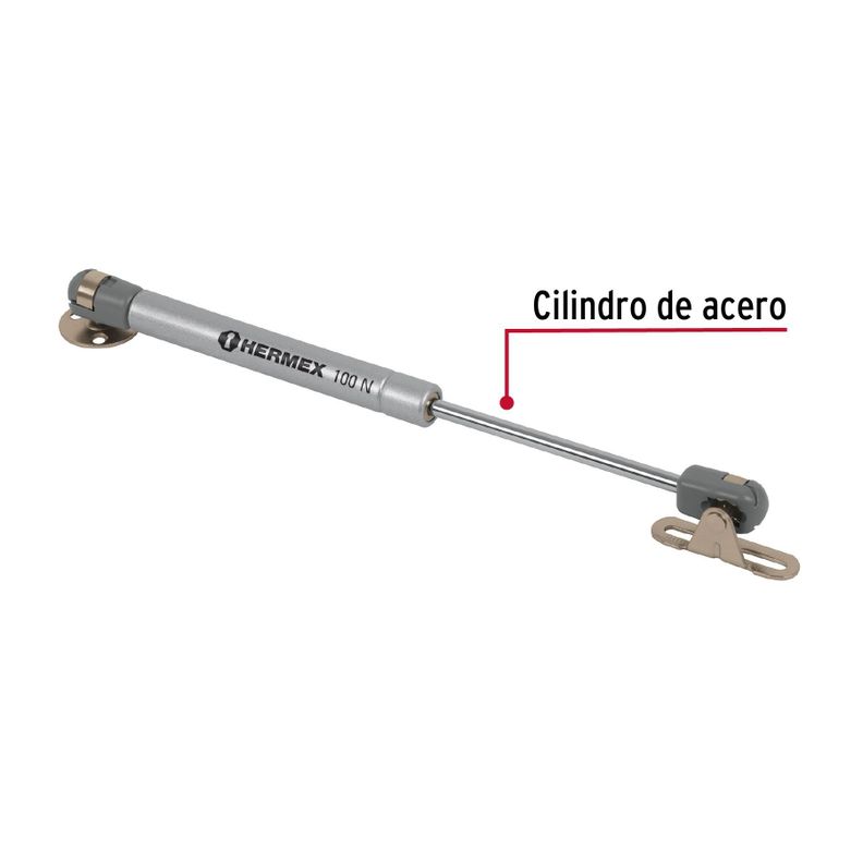 Pistón de gas para muebles 100n / 10kg Hermex-1