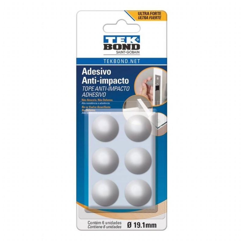 Topes De Muebles Gotas Gg - 19.1mm 6un. Tekbond-0