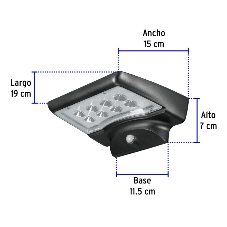 Foco solar LED con sensor de movimiento 4W - Volteck-2
