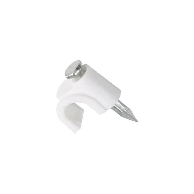 Macrotel Grampas Para Cables Telefono 2pin Blancas 25un-0