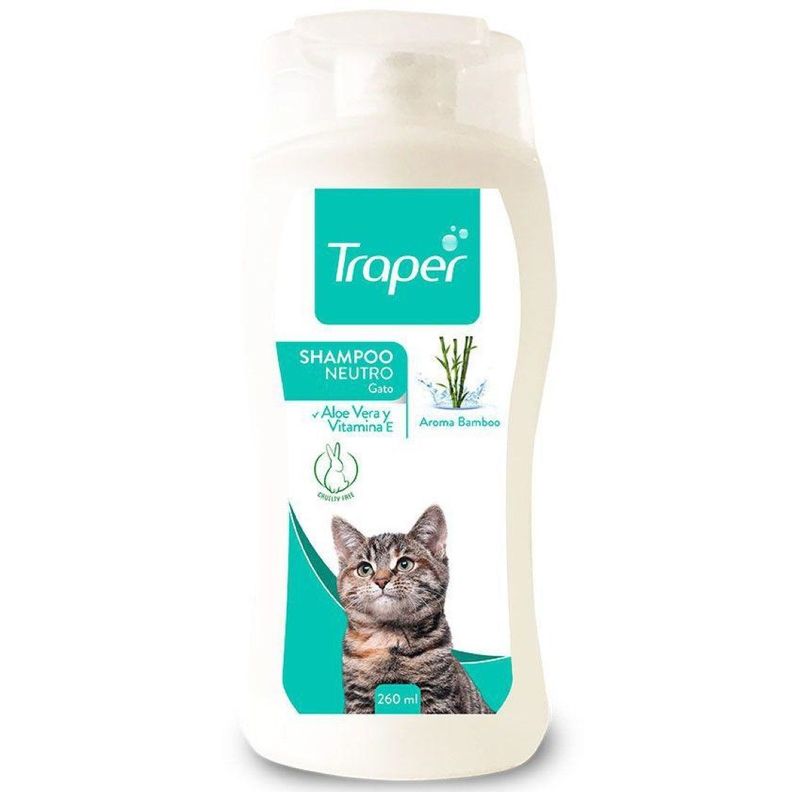 Shampoo Neutro Para Gatos Aroma Bamboo 260ml Traper-0