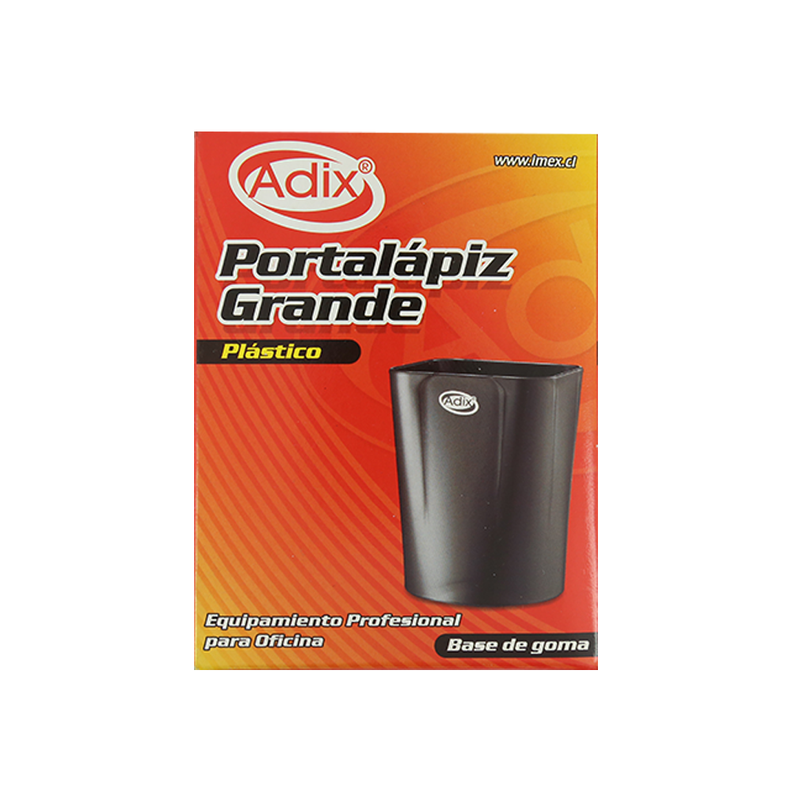 Portalápiz Plástico Cuadrado Negro Adix-1