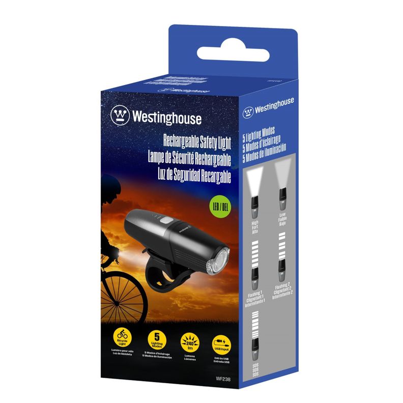 Linterna para bicicleta recargable 240lm - Westinghouse-3