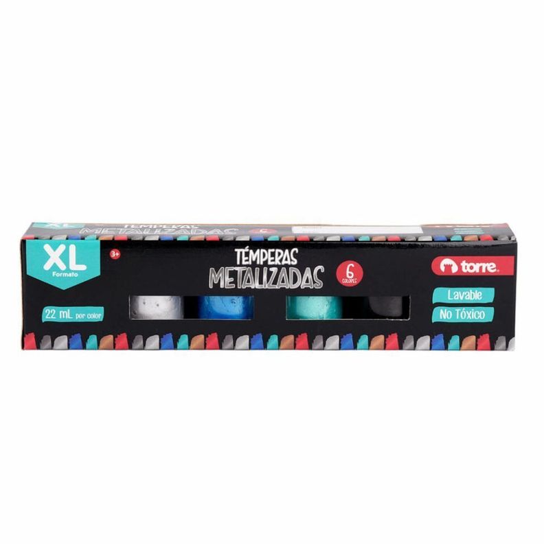 Témpera XL metalizada 6 colores Torre-0
