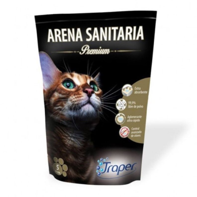 Arena Para Gatos Premium Aglutinante 5kg Traper-0