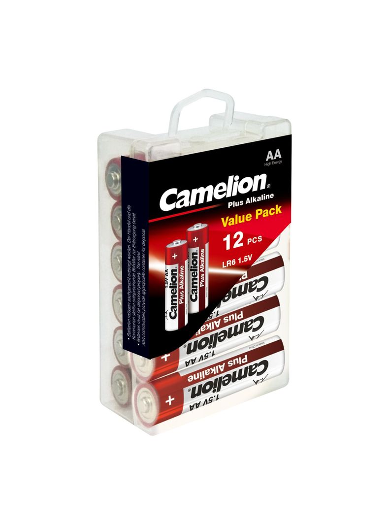 Pilas Alcalinas Plus Caja Plástica AA 12un - Camelion-0