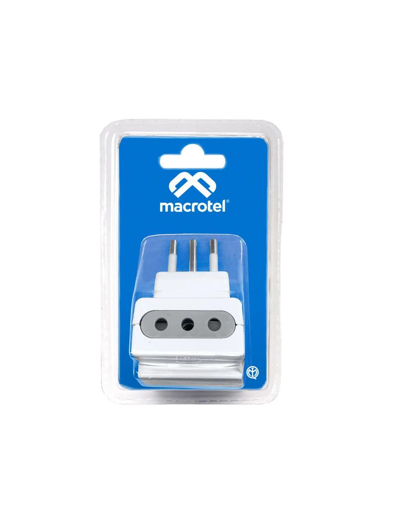 Adaptador triple 3 tomas 2P+T 10A - Macrotel-1