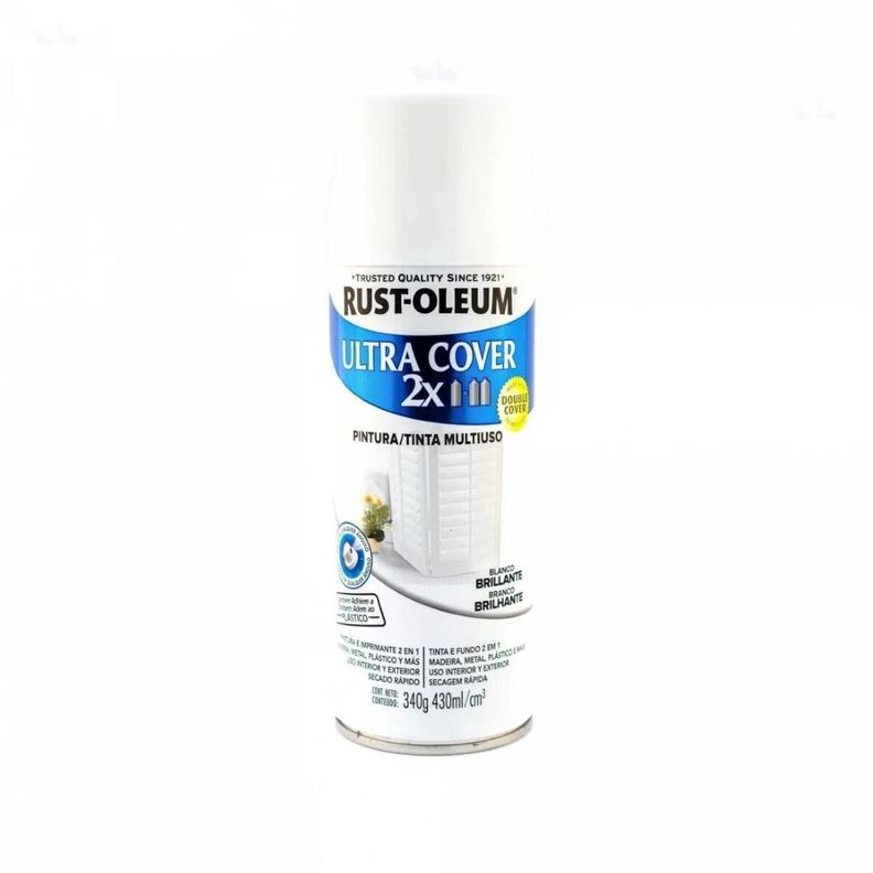 Spray Aerosol Ultra Cover 2x Blanco Brillante Rust Oleum-0