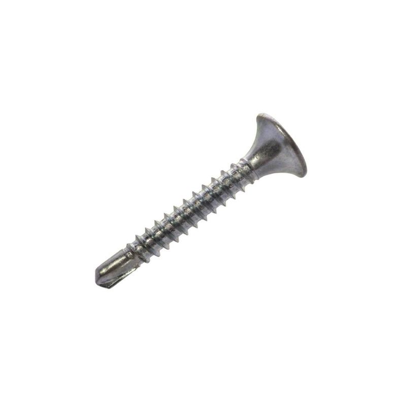 Tornillo Volcanita Zinc Hilo Fino Punta Broca #6 x 1" 100un-0
