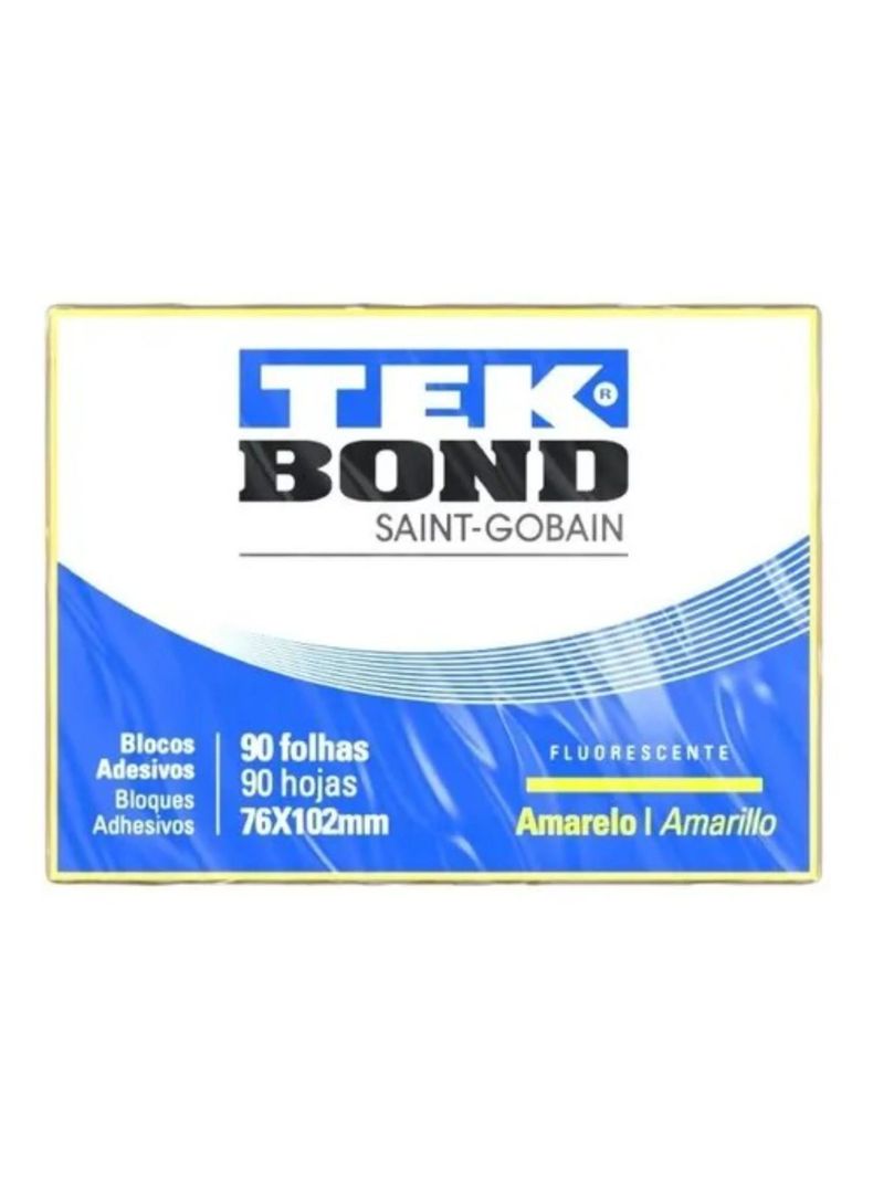 Notas Adhesivas Amarillo - 76x102mm 90 Hojas Tekbond-0