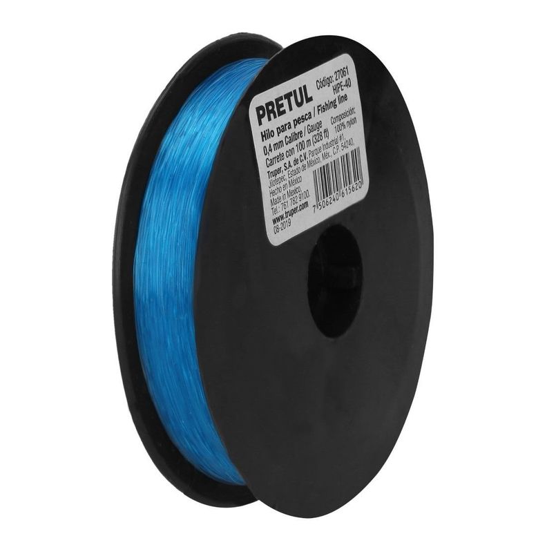 Hilo nylon para pescar 100mts Calibre 0.40mm Pretul-0