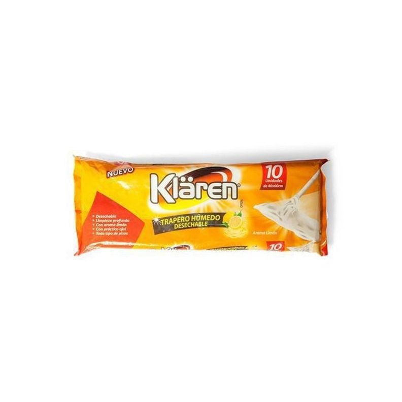 Trapero Húmedo Desechable 10 Un Aroma Limón Fibro-0
