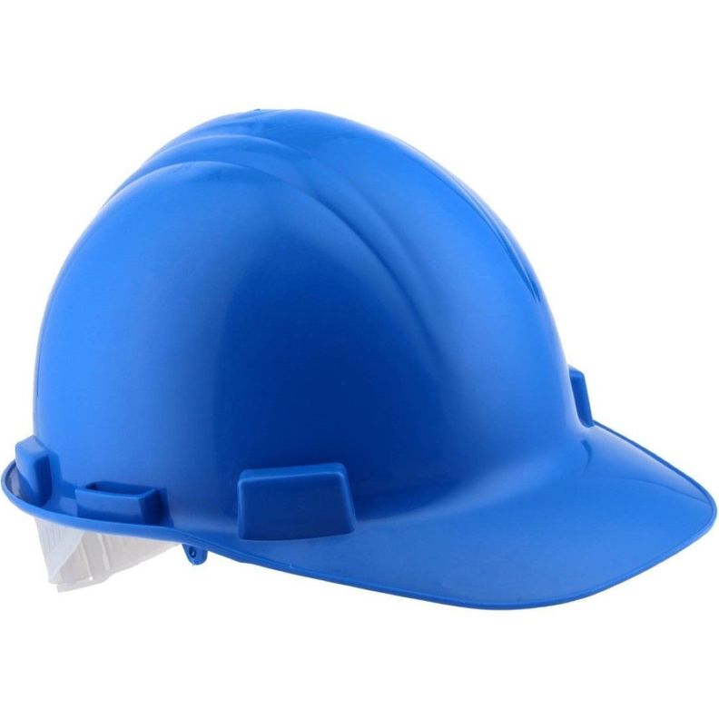 Casco De Seguridad Con Arnes Azul-0