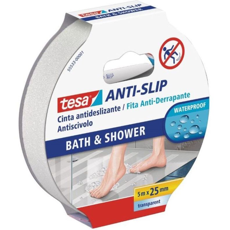 Tesa Cinta Antideslizante Para Baño 25mm X 5mts-0