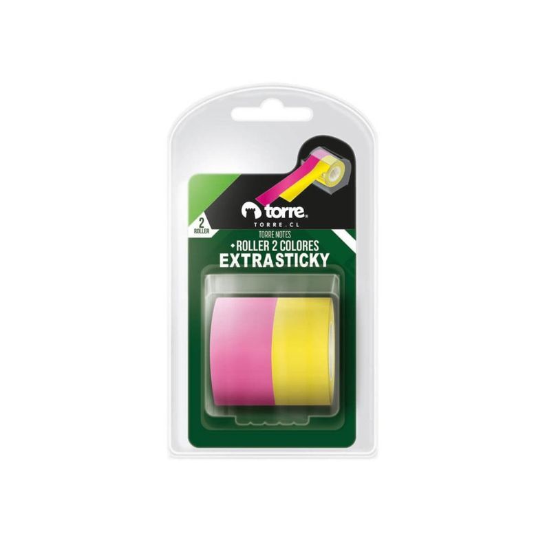 Notas adhesivas roller 2 colores Torre-0